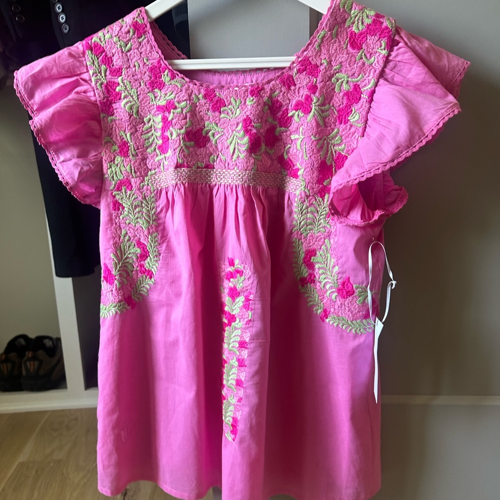 J.Marie bright pink flutter top